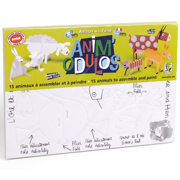 Kit créatif enfant Animo'dulos - Animaux de la ferme - 15 pcs - Photo n°1
