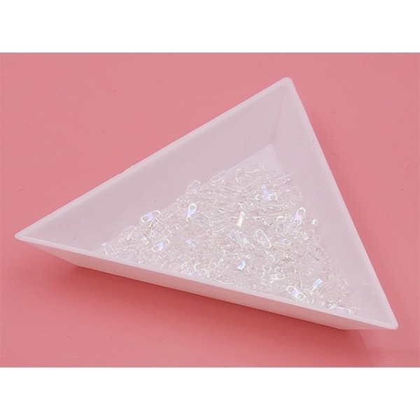 5 Grammes De Perles Miyuki Quarter Tila Beads Qtl-0250 Crystal Ab - Photo n°1