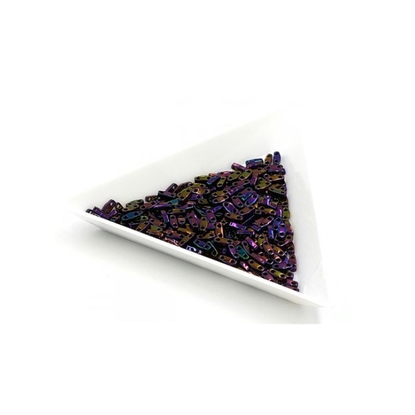5 Grammes De Perles Miyuki Quarter Tila Beads Qtl-0454 Metallic Purple Iris - Photo n°1