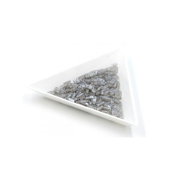 5 Grammes De Perles Miyuki Quarter Tila Beads Qtl-0526 Silver Grey Ceylon - Photo n°1