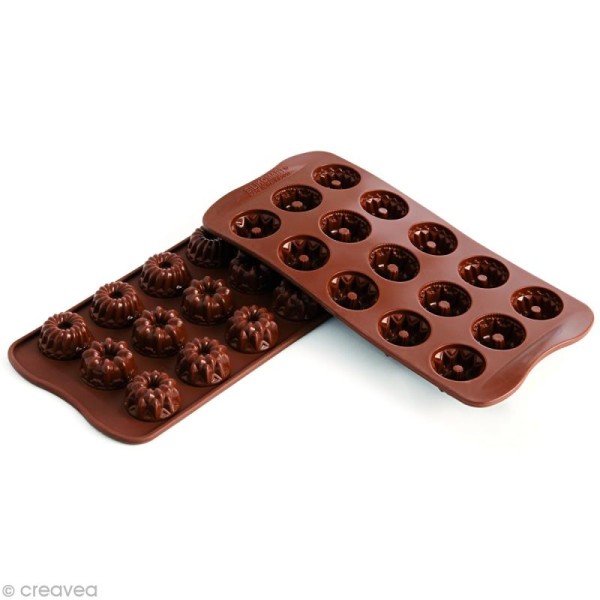 Moule chocolat en silicone Kouglof fantaisie Silikomart x 15 - Photo n°1