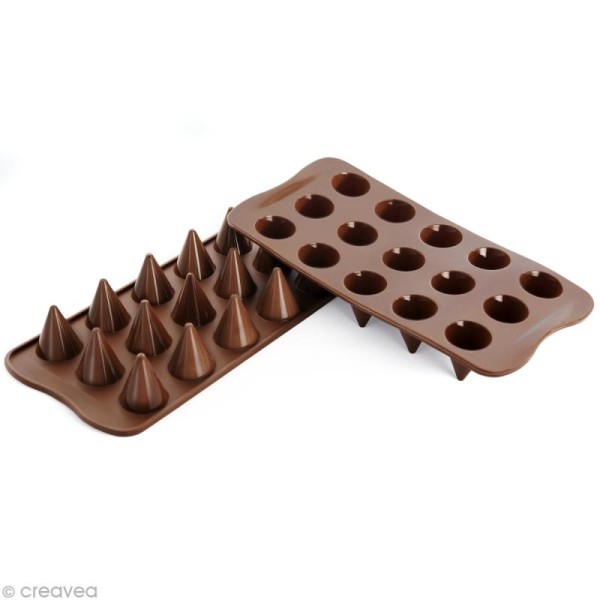 Moule chocolat en silicone Cône Silikomart x 15 - Photo n°1
