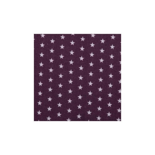 Tissu Etoiles, coloris Prune - Photo n°1