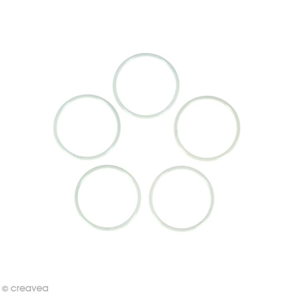 Lot de cercles nus en métal - 5 cm de diamètre - 5 pcs - Photo n°1
