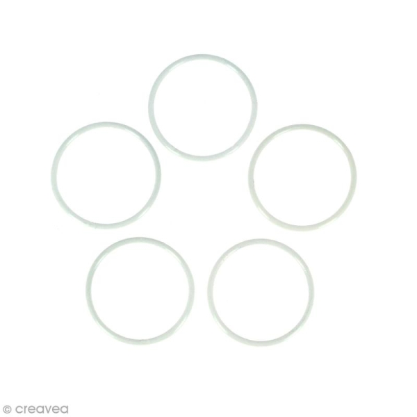 Lot de cercles nus en métal - 7 cm de diamètre - 5 pcs - Photo n°1