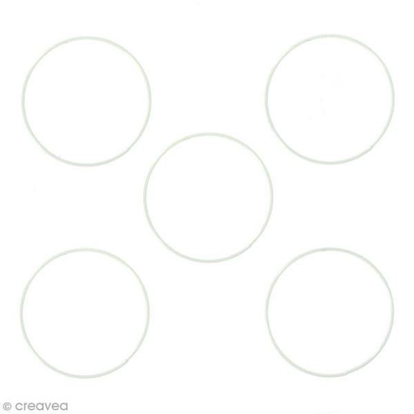 Lot de cercles nus en métal - 15 cm de diamètre - 5 pcs - Photo n°1