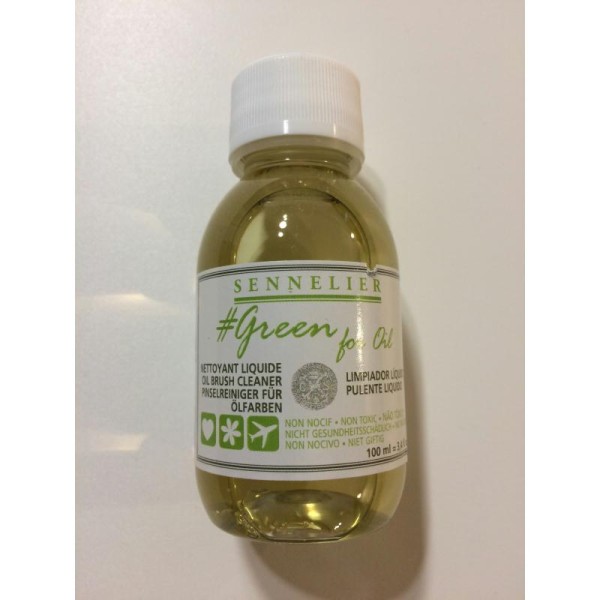 nettoyant liquide pour peinture à l'huile NON NOCIF gamme Green for Oil de Sennelier 100ml - Photo n°1