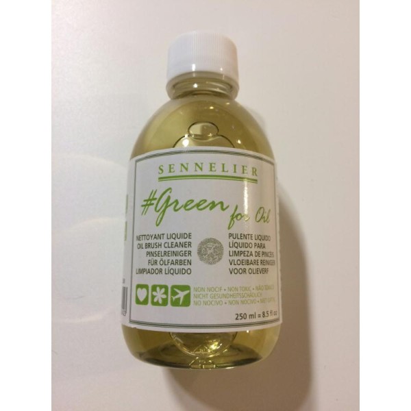 nettoyant liquide pour peinture à l'huile NON NOCIF gamme Green for Oil de Sennelier 250ml - Photo n°1