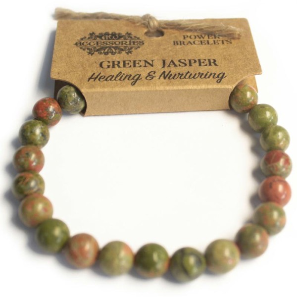 Bracelet de Puissance - Jaspe vert - Guérison et Soins - Photo n°1