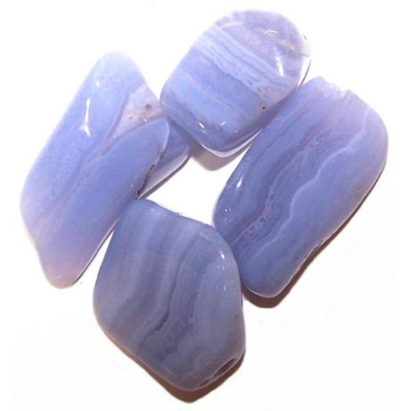Large Pierre Roulée Agate Bleu Lace - Photo n°1