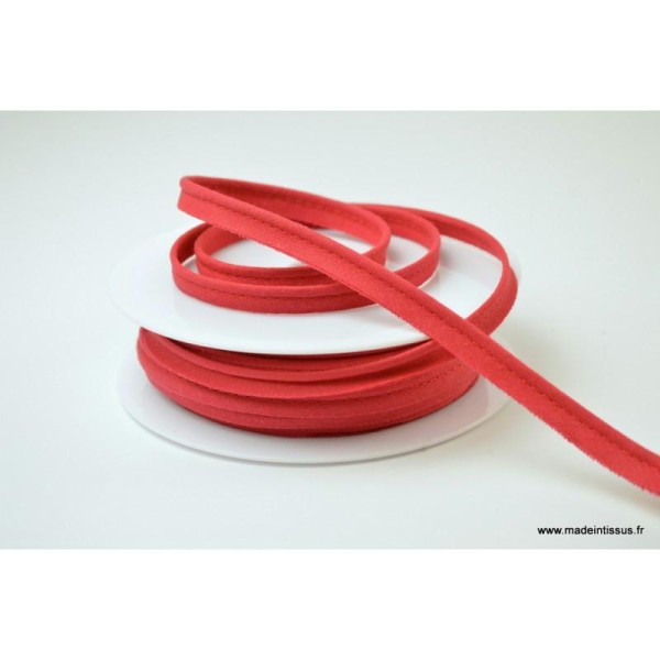 Passepoil 10 mm coton Rouge Hermès - Photo n°1