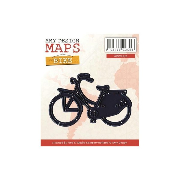 Die - amy design - maps - vélo 6 x 4 cm - Photo n°1