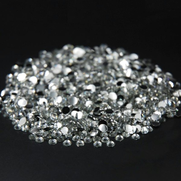 500 Strass 2mm Argenté crystal a coller pour vos creation, decoration - Photo n°1