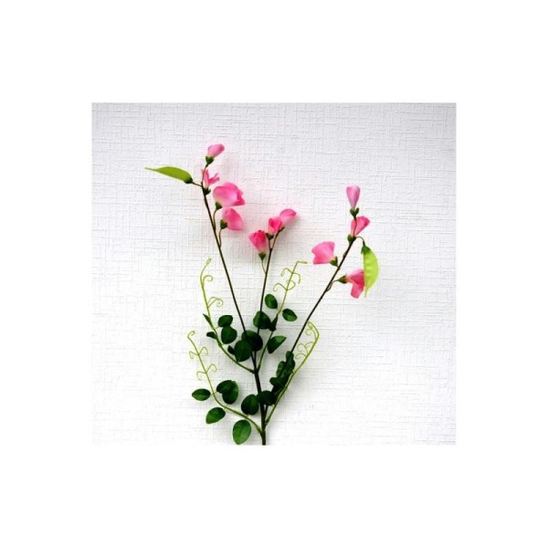 Pois de senteur artificiel H75cm fleurs artificielles roses - Photo n°1