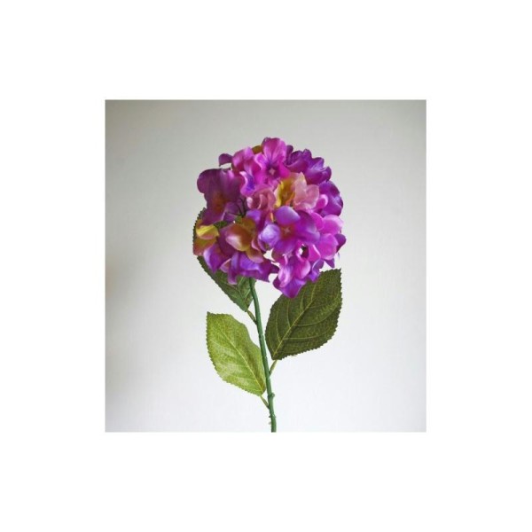 Hortensia artificiel H67cm violet rose fleur artificielle Ø15cm - Photo n°1