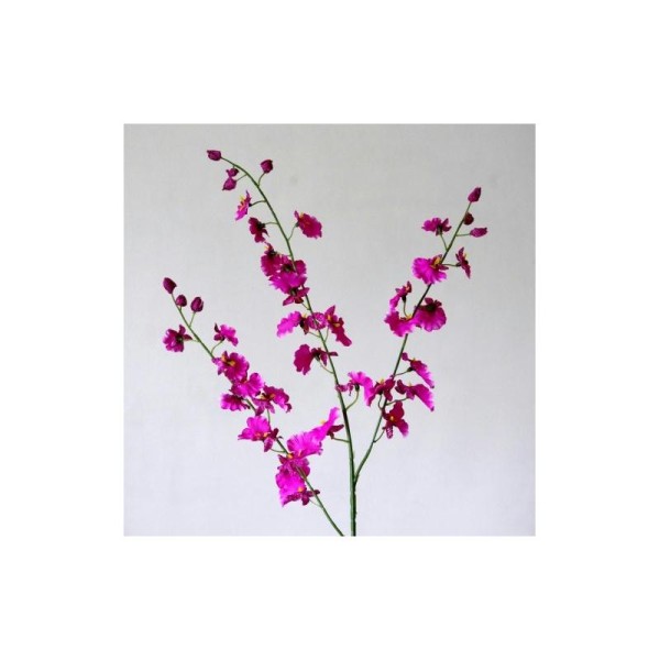 Orchidée artificielle Oncidium H80cm violet fleurs sur 3 tiges - Photo n°1