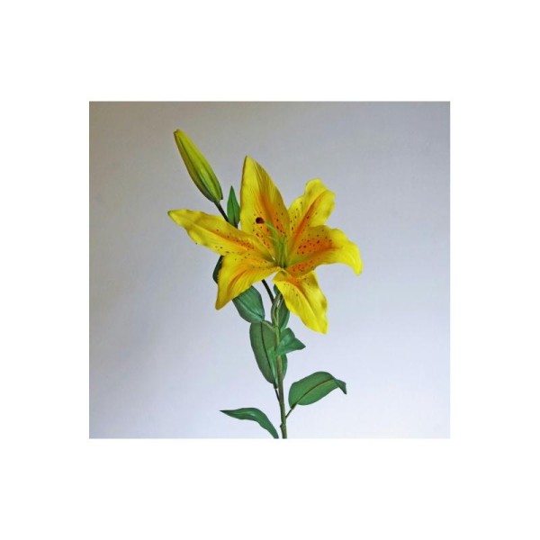 Lys artificiel Casablanca H85cm fleur artificielle jaune Ø20cm - Photo n°1