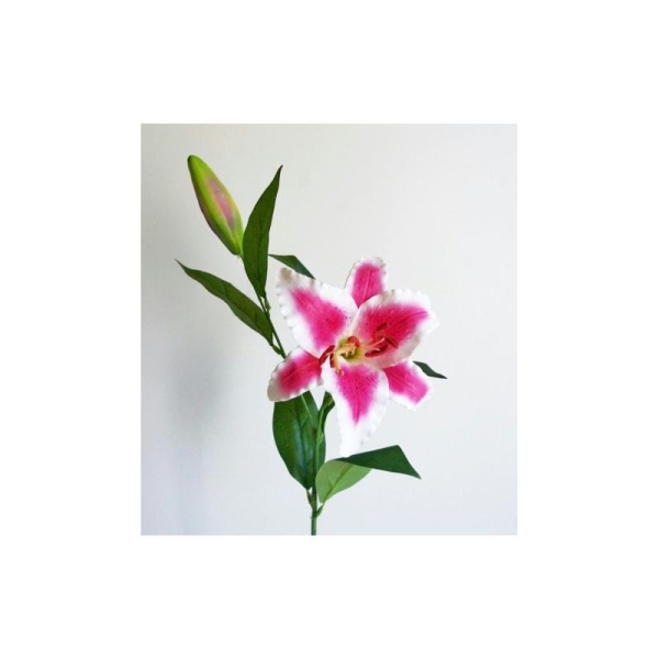 Lys artificiel H70cm rose fleur artificielle Ø15cm - Photo n°1