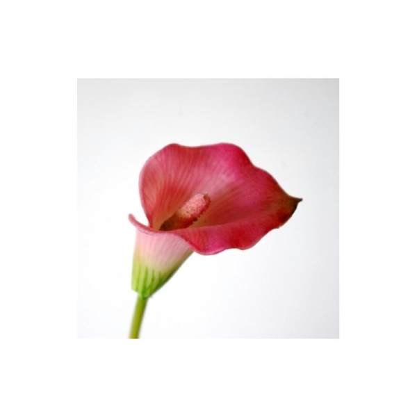 Arum artificiel H50cm rose Calla fleur 8cm - Photo n°1