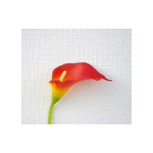 Arum artificiel H55cm orange Calla fleur artificielle 11cm - Photo n°1
