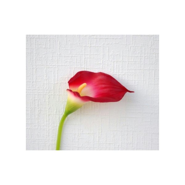 Arum artificiel H55cm rouge Calla fleur artificielle 11cm - Photo n°1