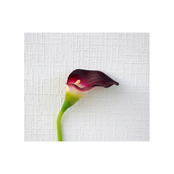 Arum artificiel H53cm pourpre Calla fleur 9cm - Photo n°1