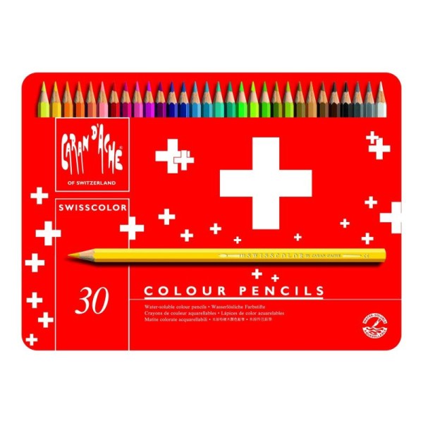Crayons de couleur aquarellables - Boîte de 30 - Photo n°1