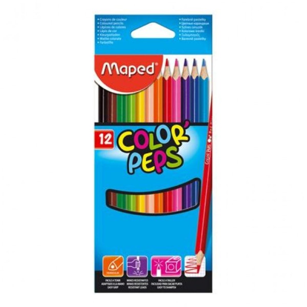 12 Crayons de couleurs 