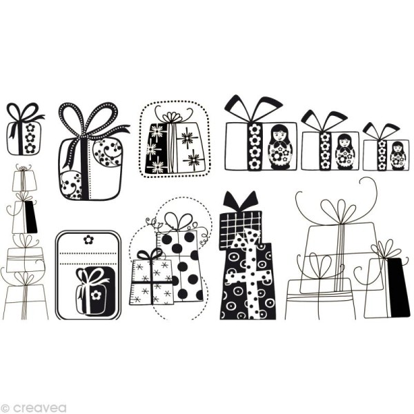 Tampon Cadeaux Clear stamps x 11 - Photo n°1