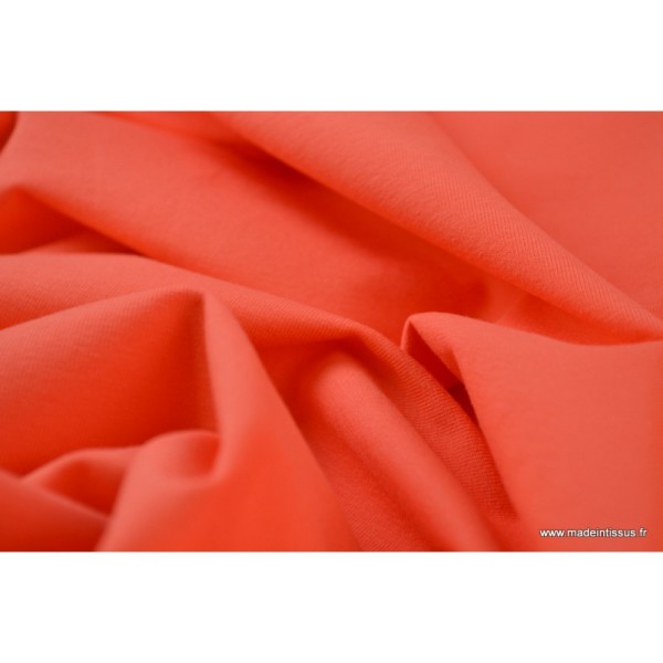 Tissu JERSEY coton élasthanne corail x1m - Photo n°4