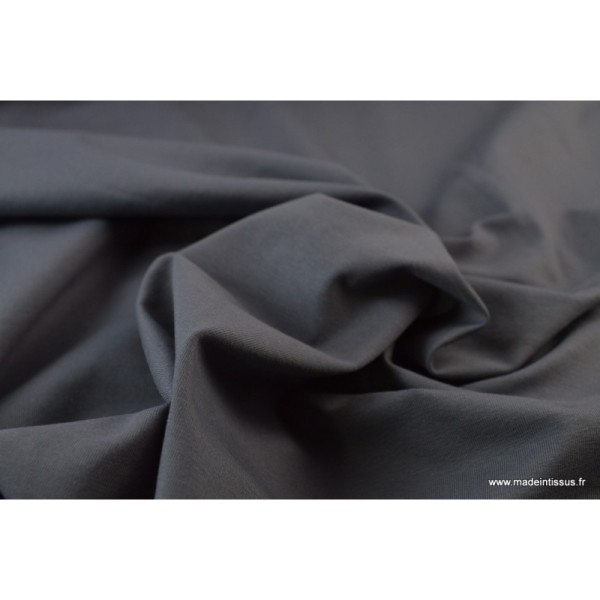 Tissu JERSEY coton élasthanne gris x1m - Photo n°3