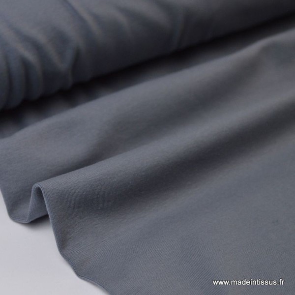 Tissu JERSEY coton élasthanne gris x1m - Photo n°1