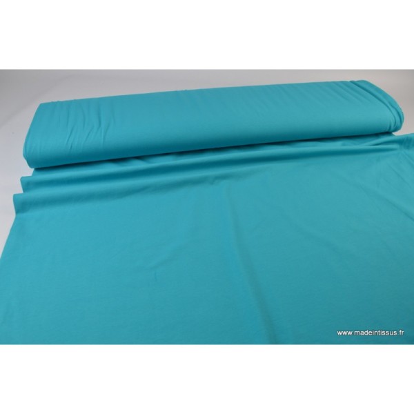 Tissu JERSEY coton élasthanne turquoise  x1m - Photo n°2