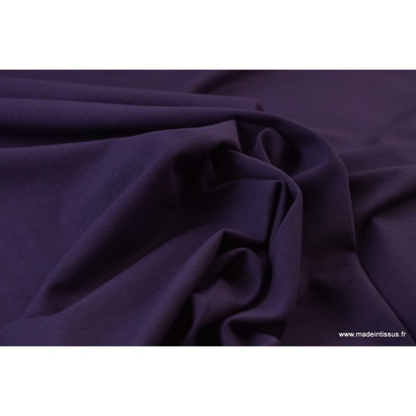Tissu JERSEY coton élasthanne violet x1m - Photo n°3