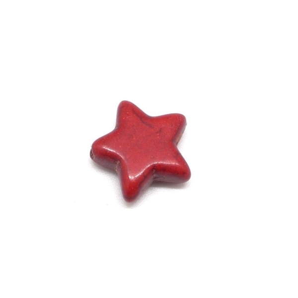 R-5 Perles Étoile Rouge Imitation Turquoise 