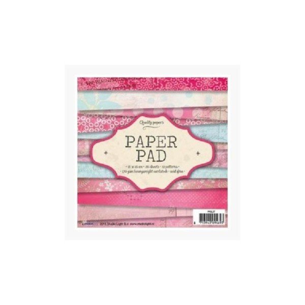 Bloc de papier / Paper pad scrapbooking - Pink 