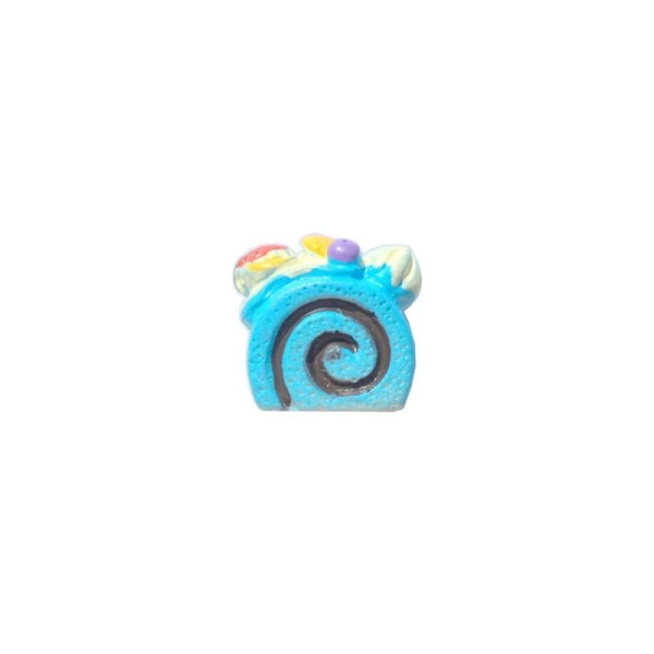 Miniature gâteau roulé bleu - Photo n°1