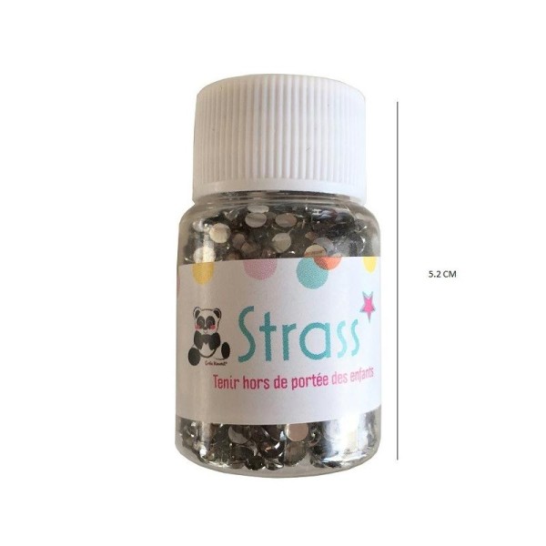 Strass 3 mm - coloris gris - Environ 1900 strass - Photo n°1