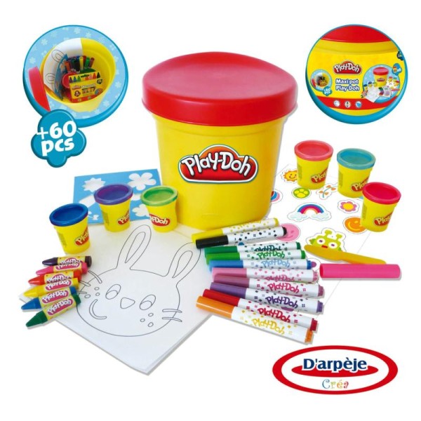 Maxi pot créatif Play-Doh : + 60 pièces - Photo n°1