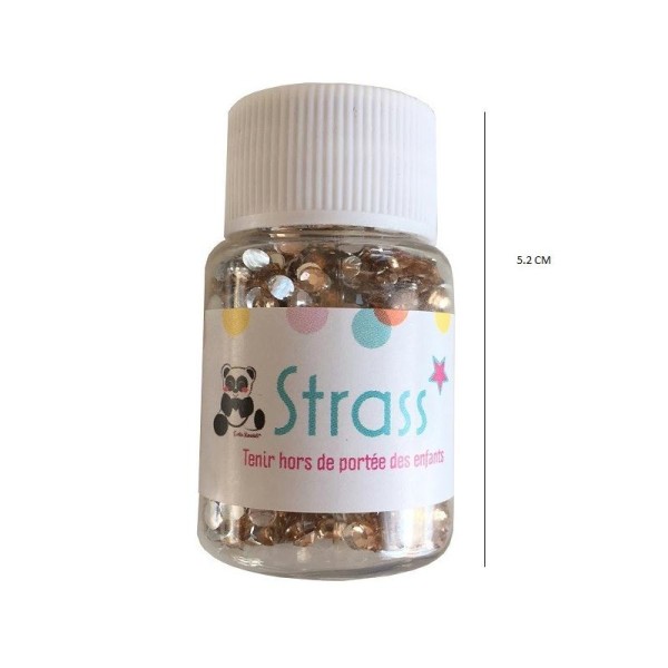 Strass 3 mm - coloris beige - Environ 1900 strass - Photo n°1