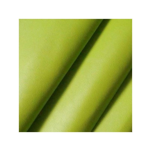 Coupon de cuir synthétique - Vert clair - 70 x 85 cm environ - Photo n°1