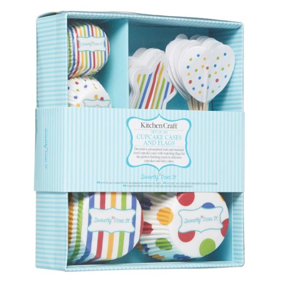 Kit de décoration cupcake - motif couleur vive - Photo n°1