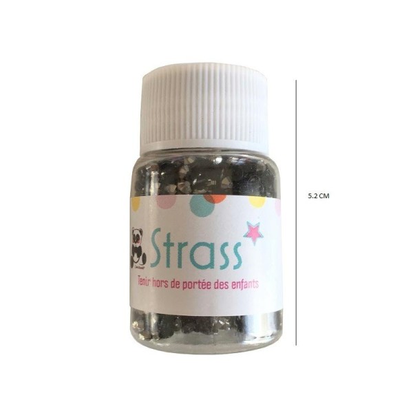 Strass 3 mm - coloris argent - Environ 1900 strass - Photo n°1