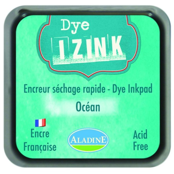 Izink Dye turquoise océan - Encreur séchage rapide - Photo n°1