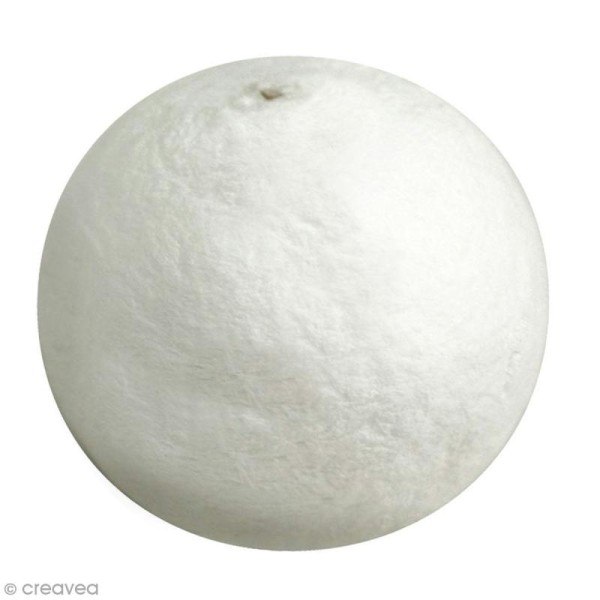 Boule de cellulose Blanc - 7 cm - 1 pce - Photo n°1