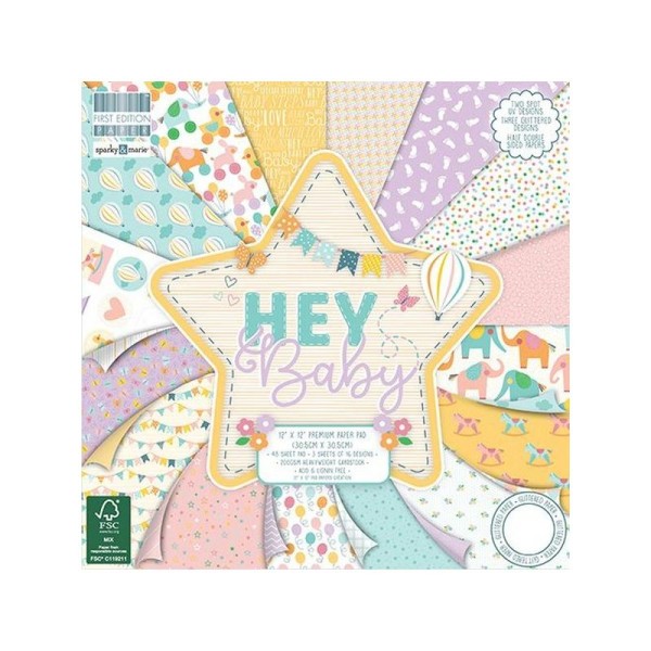 48 Papiers Fantaisis First Edition 30.5 cm HEY BABY - Photo n°1