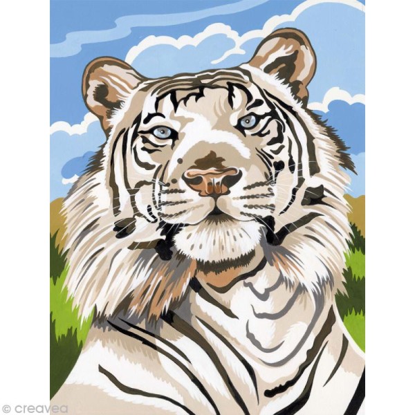 Peinture au numéro Reeves - Tigre Blanc - 8 ans et + - Photo n°1