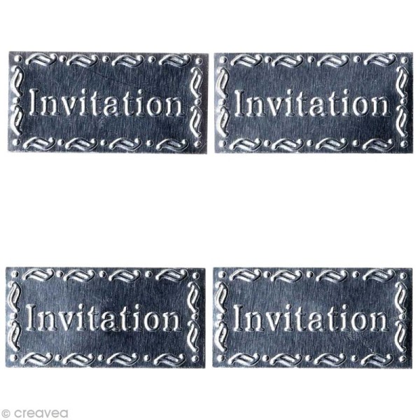 Sticker aluminium Invitation 4 cm x 4 - Photo n°1