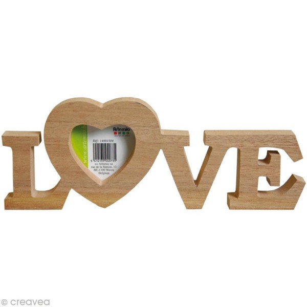 Mot Love Cadre en bois à décorer - - Photo n°1