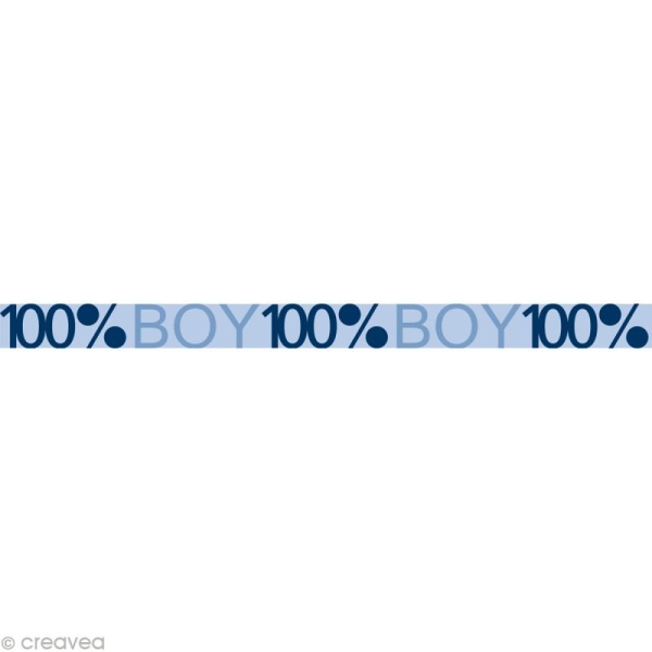 Masking tape Boy - 100% Boy Bleu 10 mm x 10 m - Photo n°1